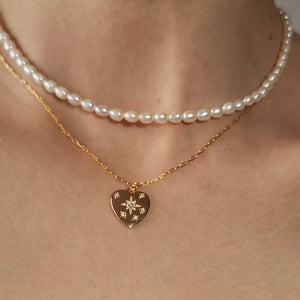 Vintage Heart Coin Necklace