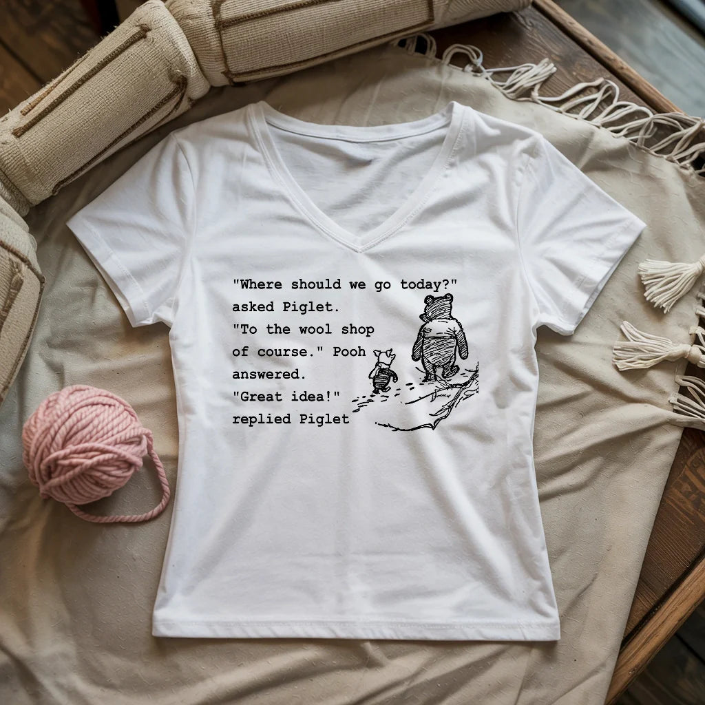 Wool Shop Lady V-neck