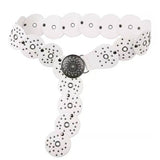 White Studded Boho Belt